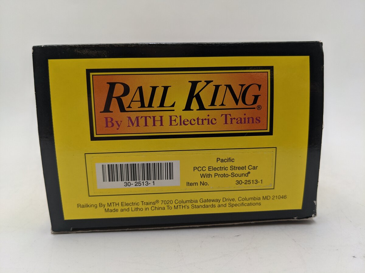 MTH 30-2513-1 O Gauge Pacific Electric PCC Street Car w/ Proto-Sound #5000 EX/Box