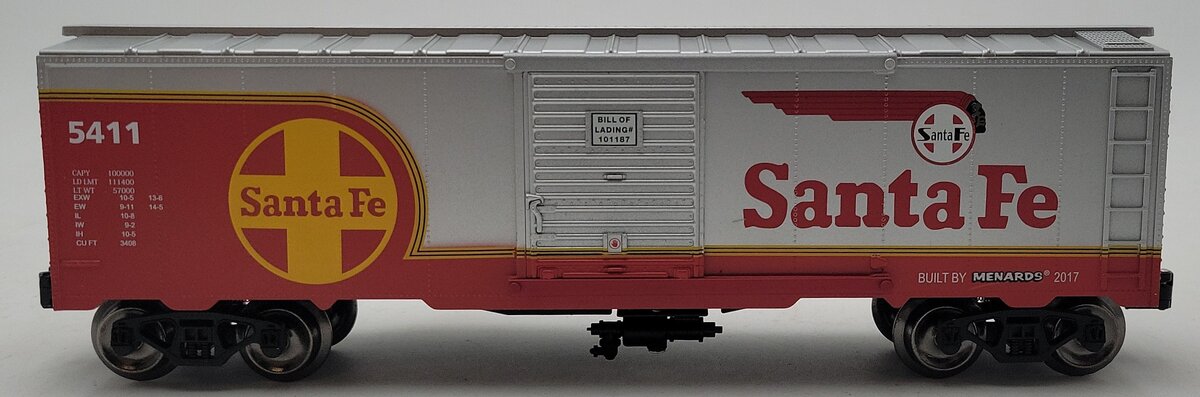 Menards 279-3830 O Gauge Santa Fe Boxcar #5411 NIB