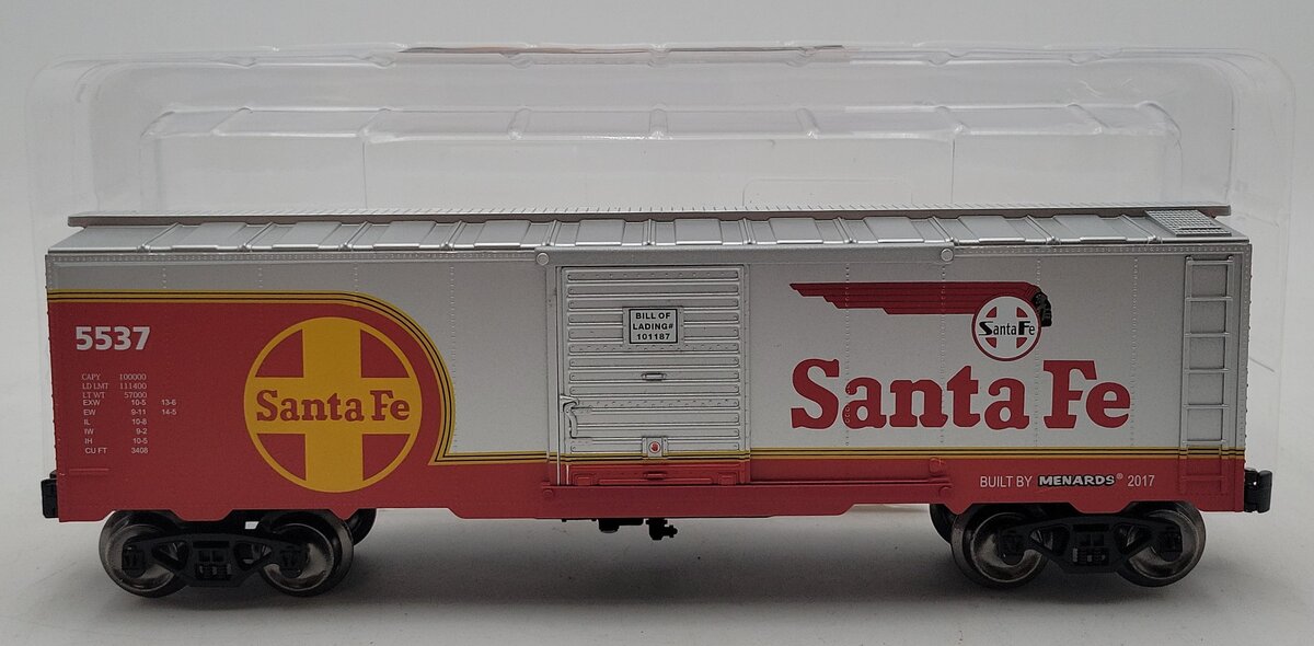 Menards 279-3830 O Gauge Santa Fe Boxcar #5537 NIB