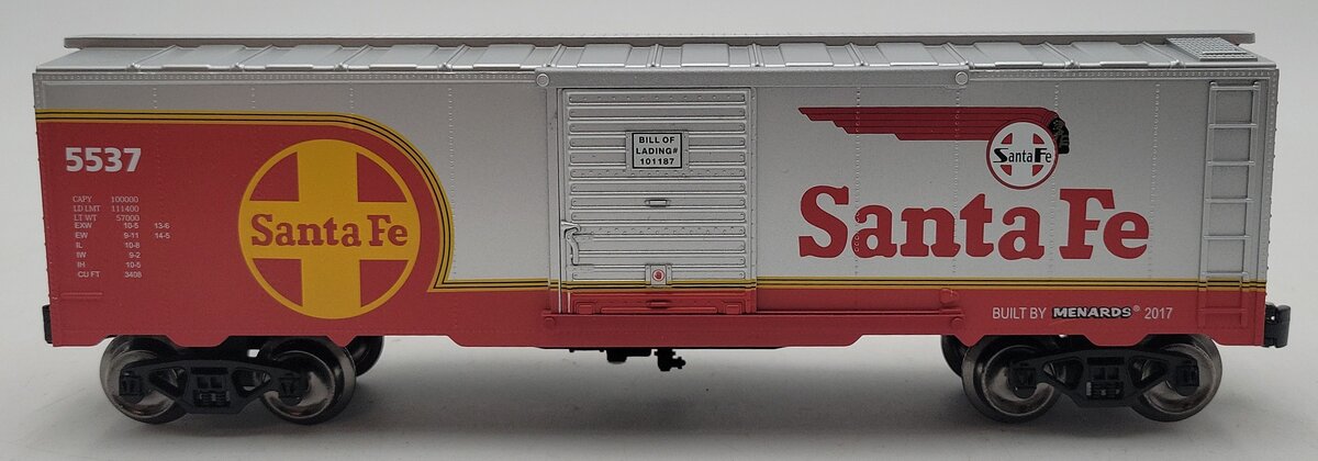 Menards 279-3830 O Gauge Santa Fe Boxcar #5537 NIB
