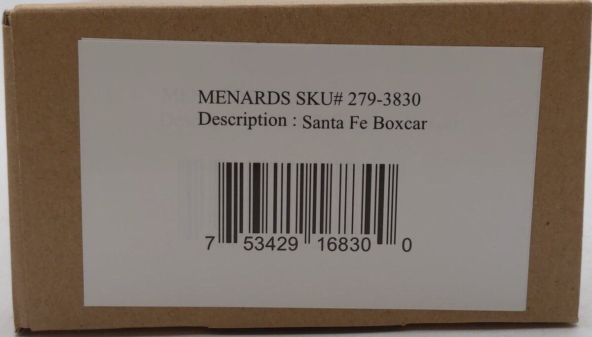 Menards 279-3830 O Gauge Santa Fe Boxcar #4040 EX/Box