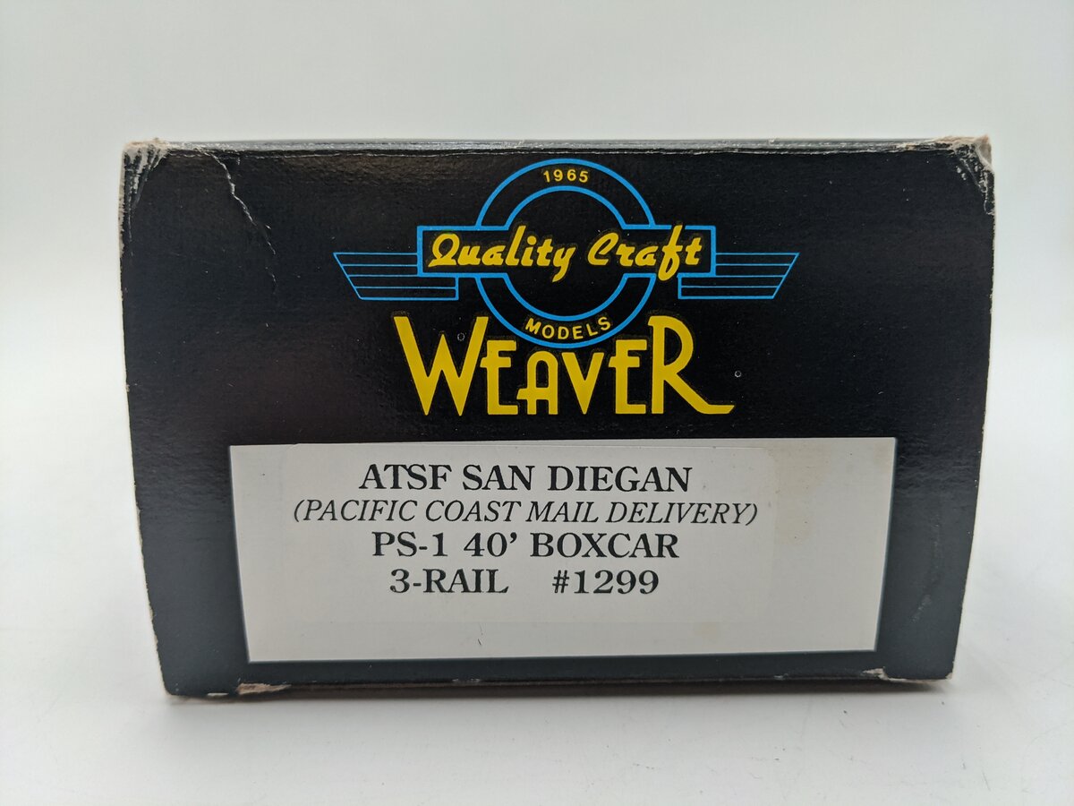 Weaver 1299 O Gauge Atchison Topeka Santa Fe Pacific Coast Mail Delivery NIB