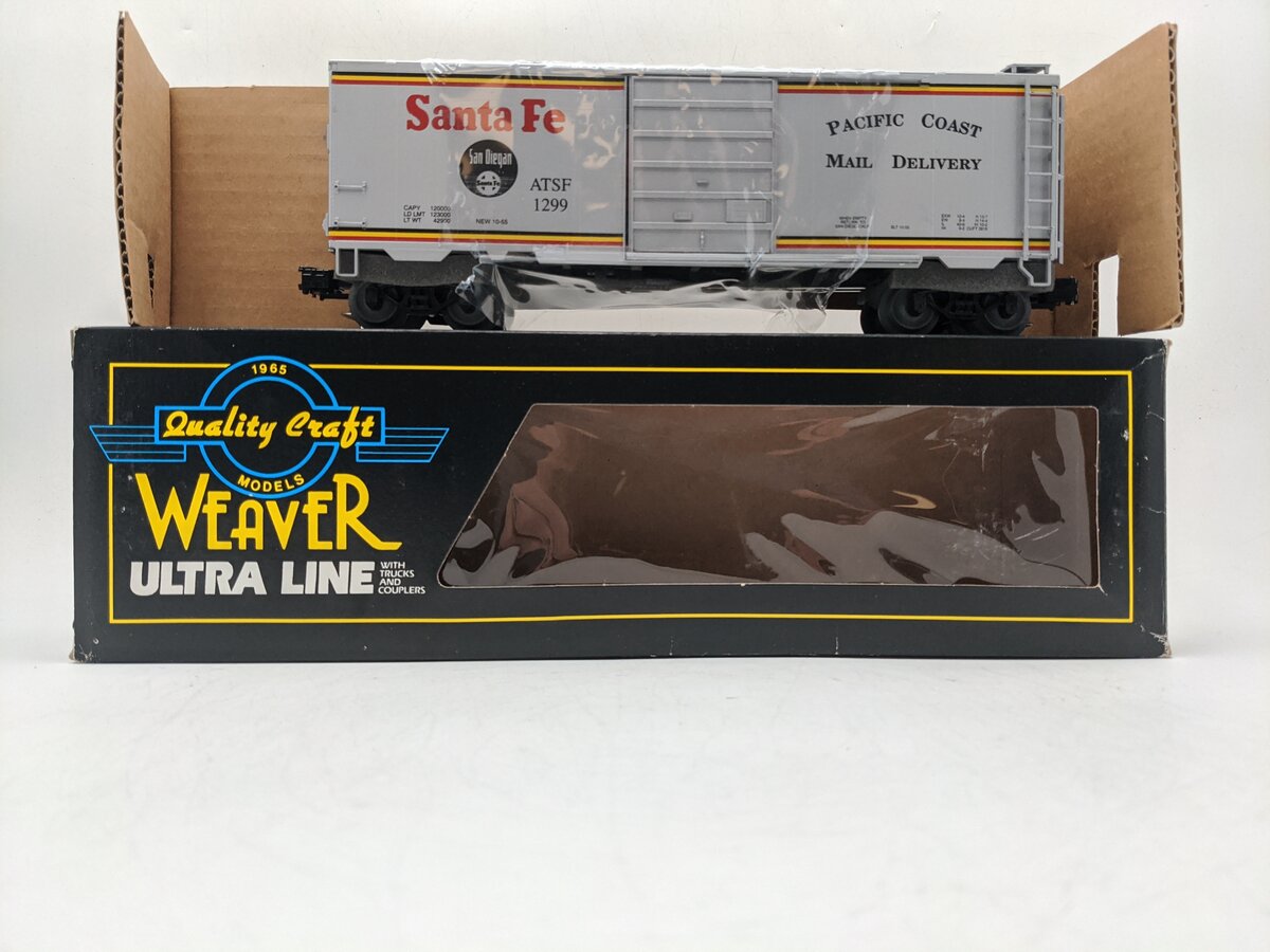 Weaver 1299 O Gauge Atchison Topeka Santa Fe Pacific Coast Mail Delivery NIB