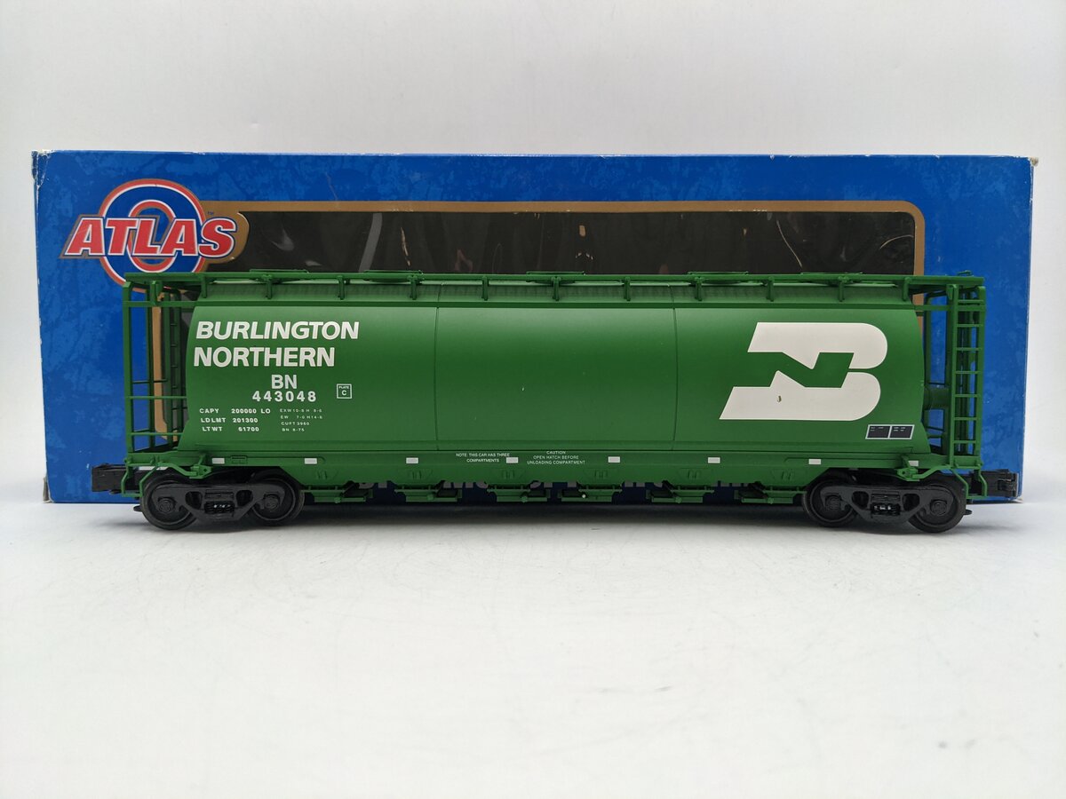 Atlas 6331-1 O Burlington Northern ACF 6-Bay Cylindrical Hopper #443048 (3Rail) EX/Box