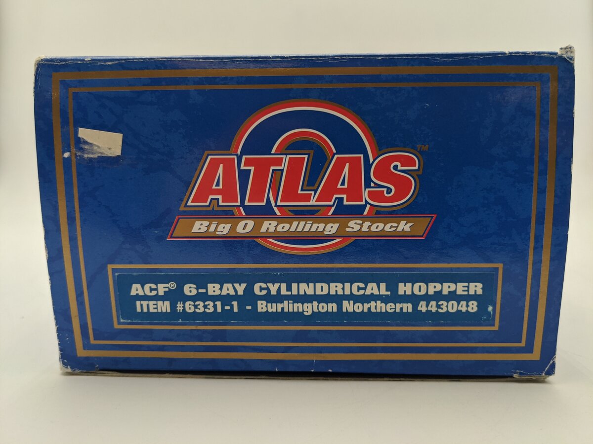 Atlas 6331-1 O Burlington Northern ACF 6-Bay Cylindrical Hopper #443048 (3Rail) EX/Box