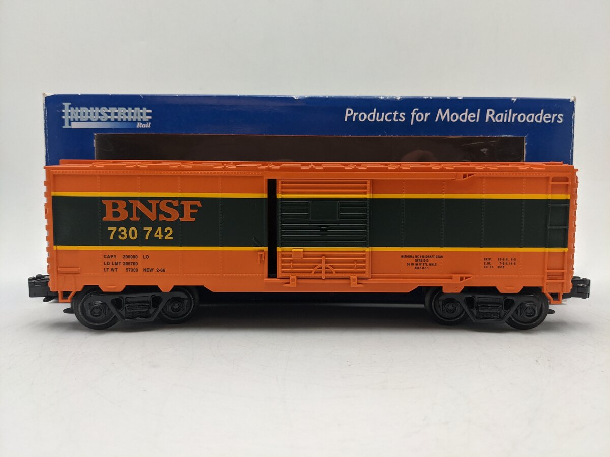 Industrial Rail 1007 O Gauge Burlington Northern & Santa Fe Boxcar #730742 EX/Box