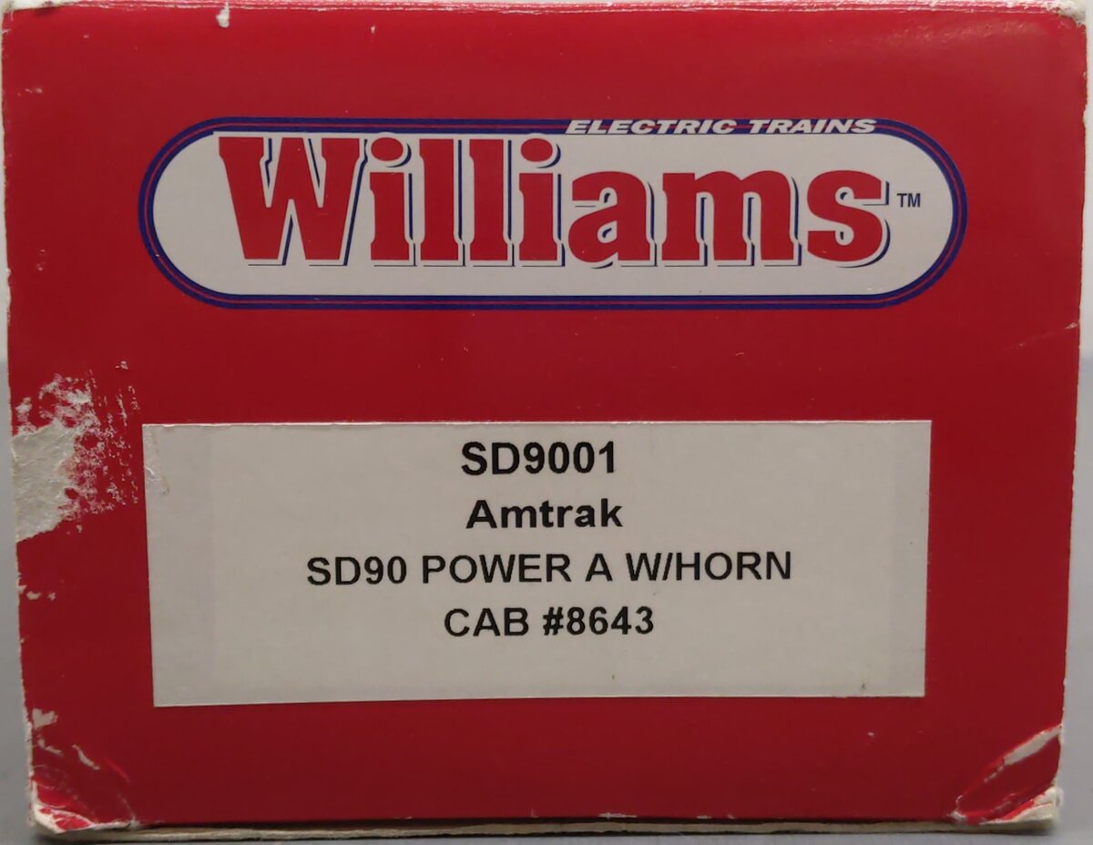 Williams 21808 Amtrak SD90 Powered Diesel Locomotive #8643 EX/Box
