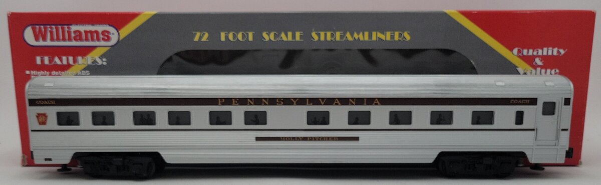 Williams O Gauge PRR Aluminum "Molly Pitcher" Pullman Passenger Car LN/Box