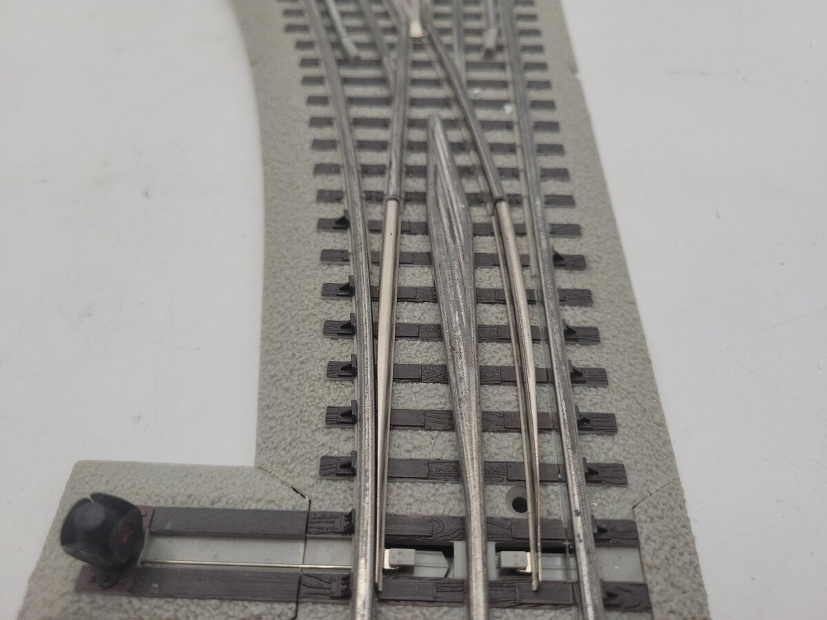 Lionel 6-12057 O O60 FasTrack Left Hand Remote Switch Turnout VG/Box