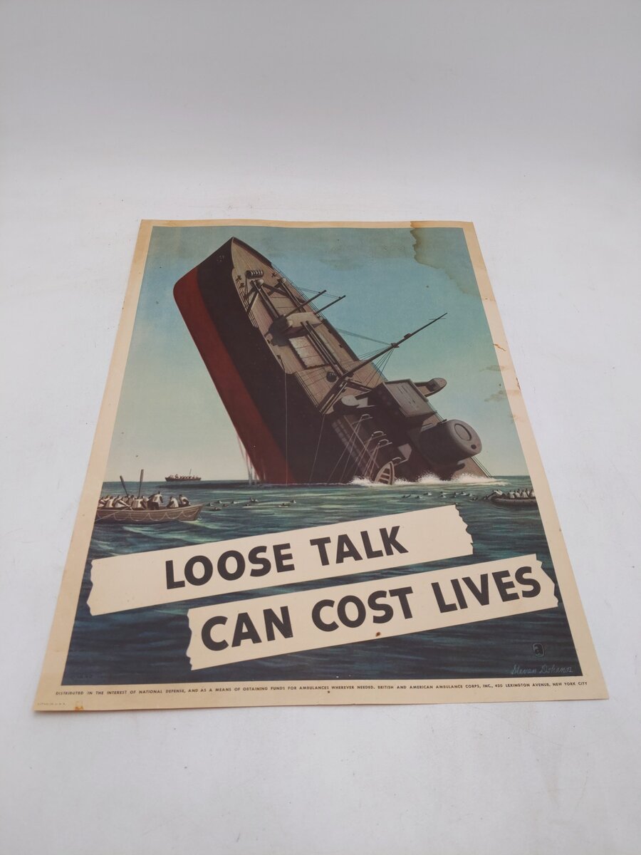 Loose Talk Can Cost Lives by Stevan Dohanos