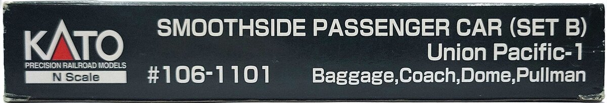 Kato 106-1101 N Scale Union Pacific 4-Car Passenger Set (Set B) EX/Box