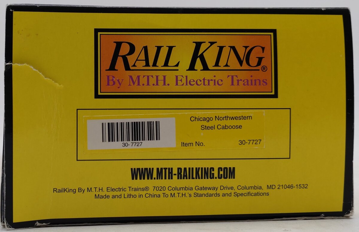 MTH 30-7727 O Gauge Chicago Northwestern Steel Caboose #10801 LN/Box