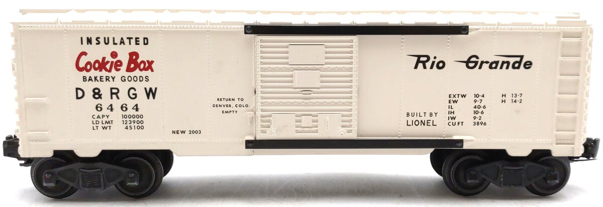 Lionel 6-39244 O Gauge Denver & Rio Grande Boxcar #6464 EX