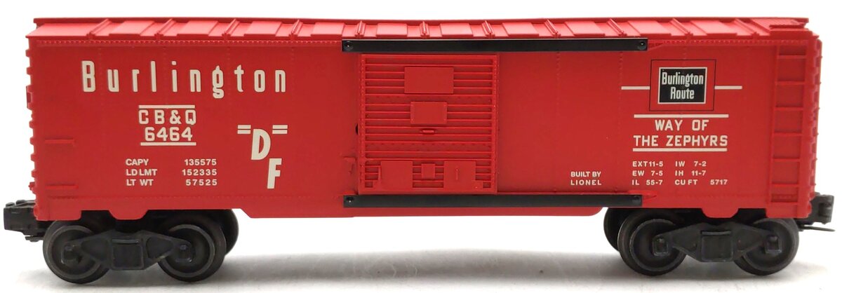 Lionel 6-39270 O Gauge CB&Q 6464 Style Box Car EX