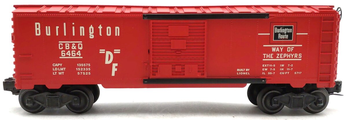 Lionel 6-39270 O Gauge CB&Q 6464 Style Box Car EX
