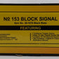 MTH 30-1076 O Gauge No. 153 Operating Block Signal EX/Box