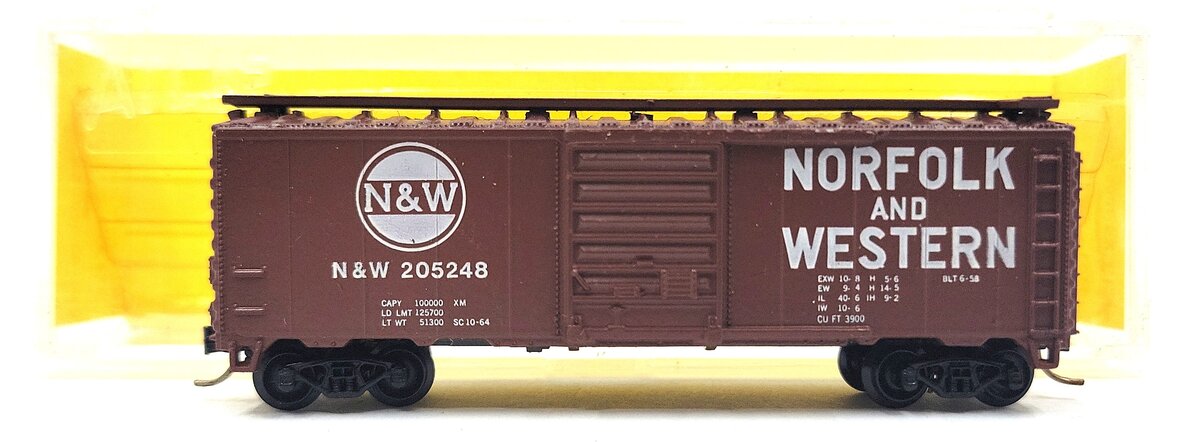 Atlas 3403 N Scale Norfolk & Western 40' Boxcar #205248 LN/Box