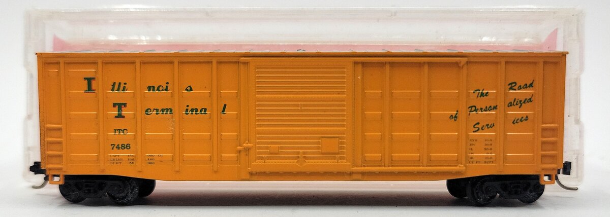 Roundhouse 8178 N Scale Illinois Terminal 50' P.S. Modern Waffle Box Car #7489 EX/Box