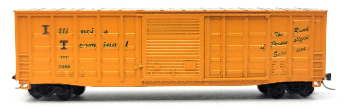 Roundhouse 8178 N Scale Illinois Terminal 50' P.S. Modern Waffle Box Car #7489 EX/Box