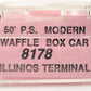 Roundhouse 8178 N Scale Illinois Terminal 50' P.S. Modern Waffle Box Car #7489 EX/Box