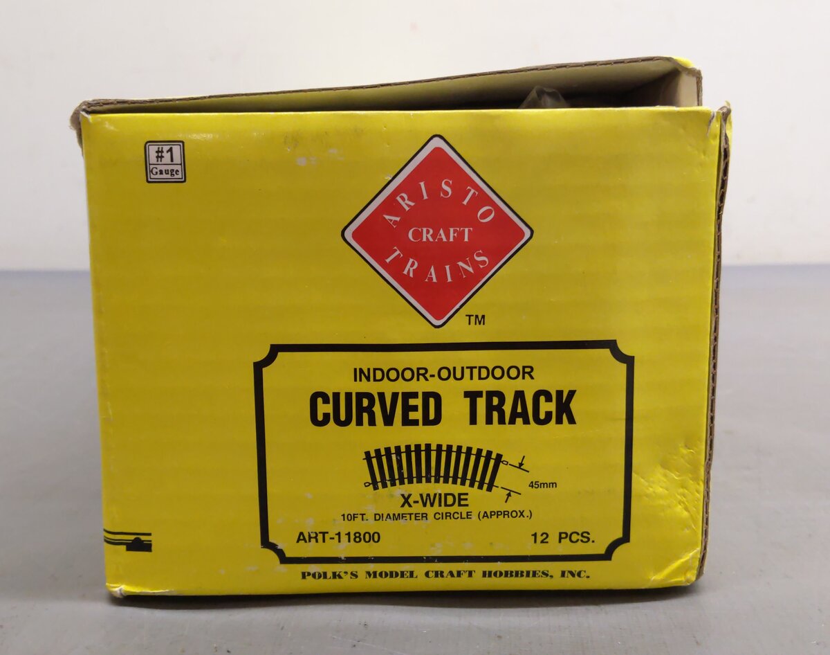Aristo-Craft 11800 G Euro-Style Brass 10 Ft. Diameter Curved Track Sections (12) NIB