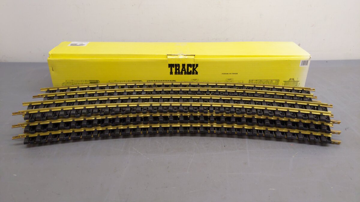 Aristo-Craft 11800 G Euro-Style Brass 10 Ft. Diameter Curved Track Sections (12) EX/Box