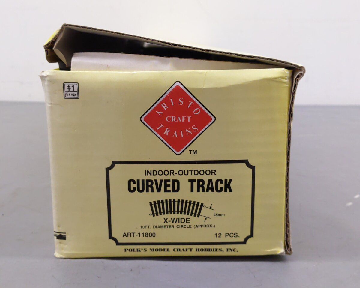 Aristo-Craft 11800 G Euro-Style Brass 10 Ft. Diameter Curved Track Sections (12) EX/Box