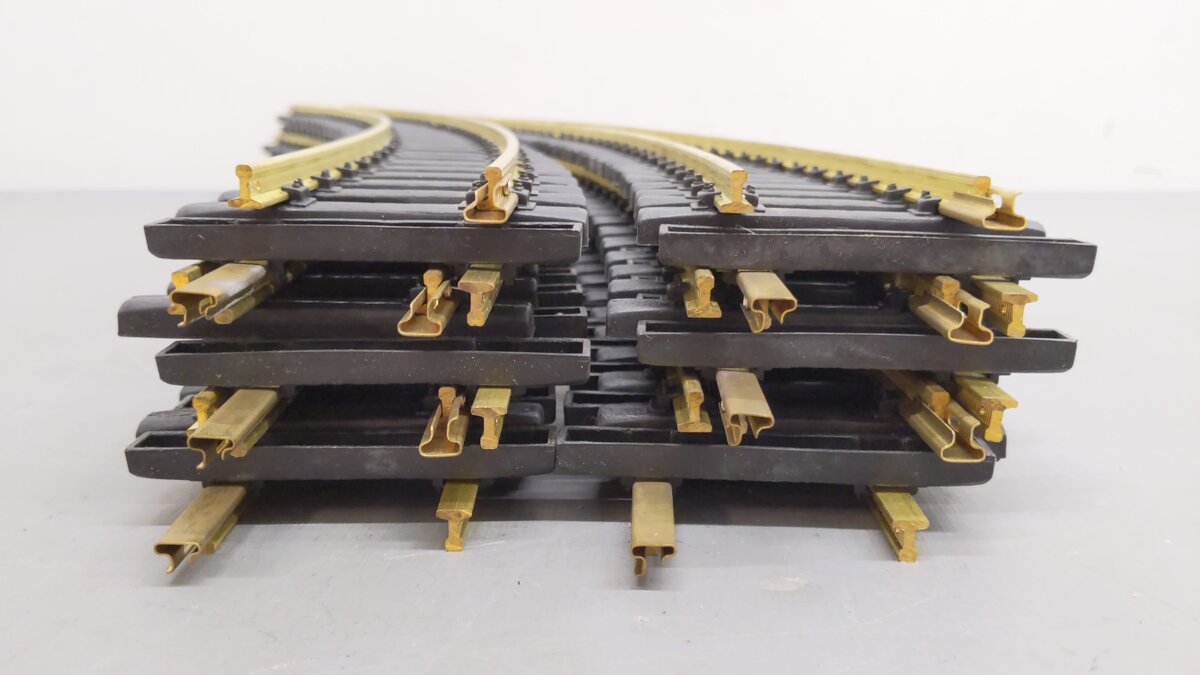 Aristo-Craft 11800 G Euro-Style Brass 10 Ft. Diameter Curved Track Sections (12) EX/Box