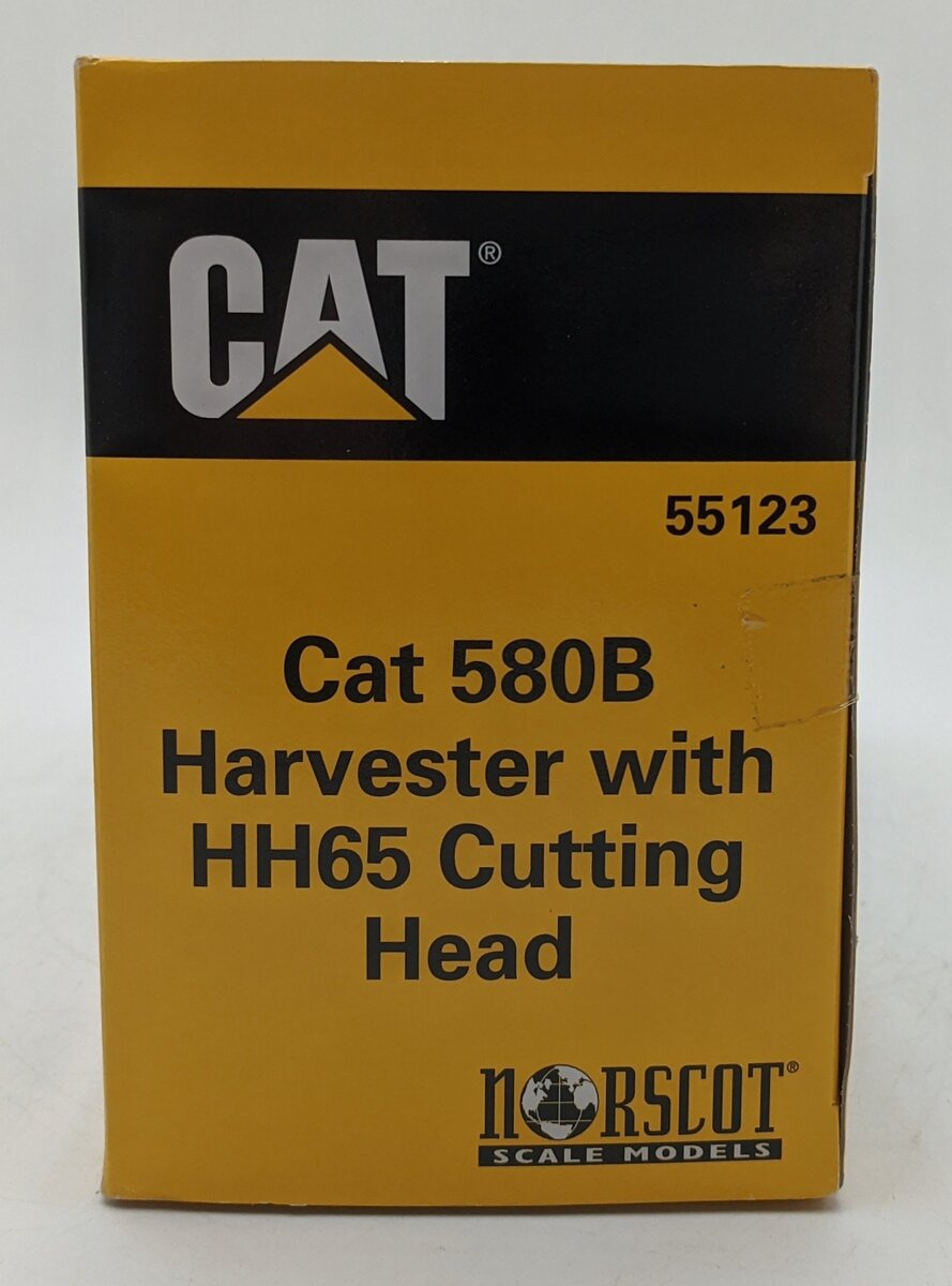 Norscot 55123 1:50 Caterpillar 580B Harvester With HH65 Cutting Head LN/Box