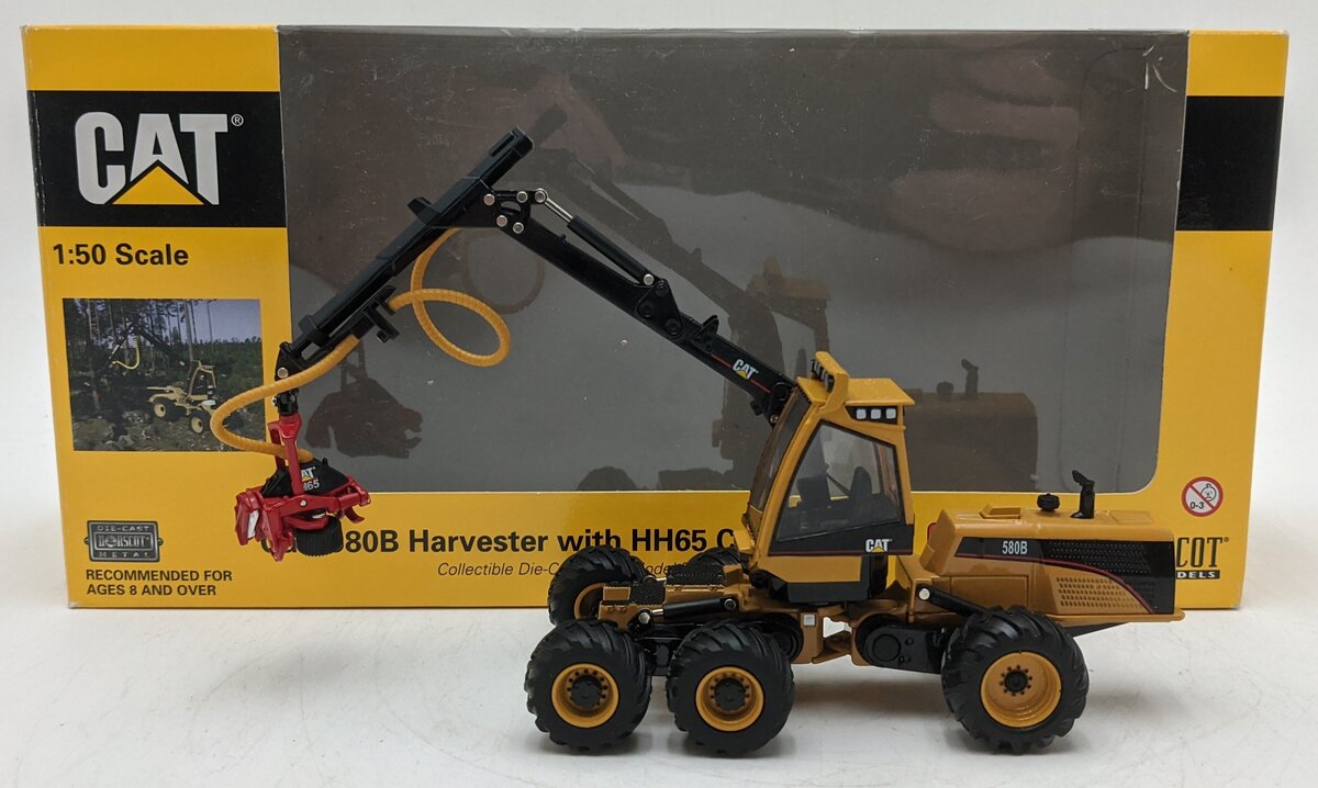 Norscot 55123 1:50 Caterpillar 580B Harvester With HH65 Cutting Head LN/Box