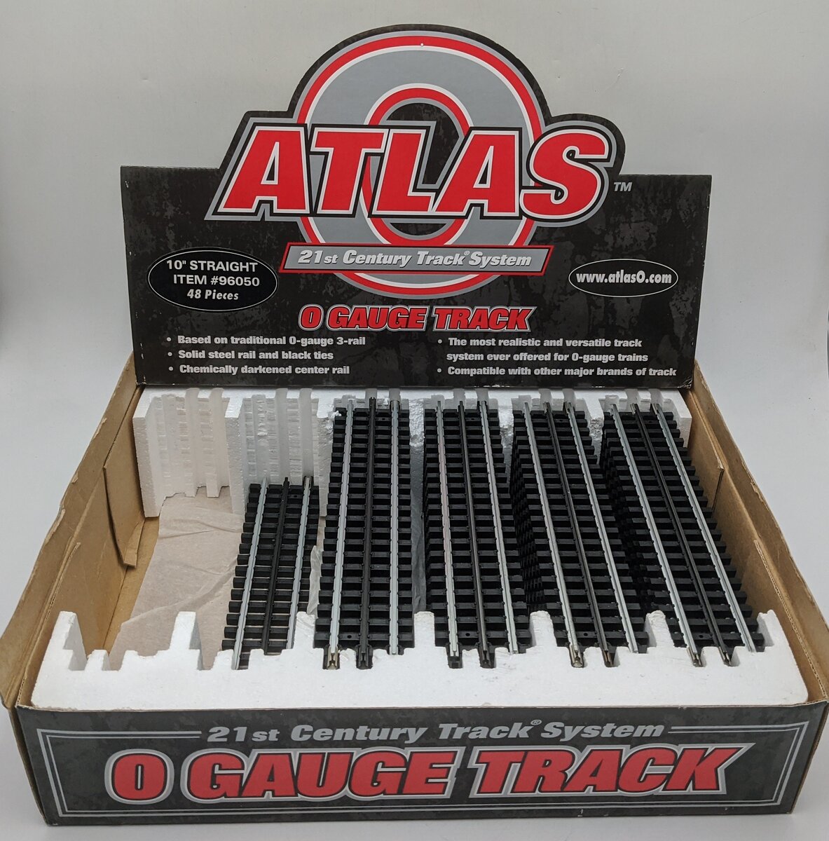 Atlas 96050 O Scale 10" Straight Track (33) LN/Box