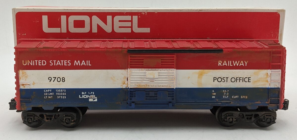Lionel 6-9708 O Gauge United States Mail Boxcar/Box