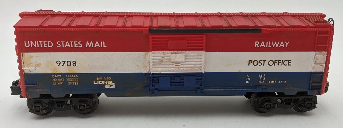 Lionel 6-9708 O Gauge United States Mail Boxcar/Box