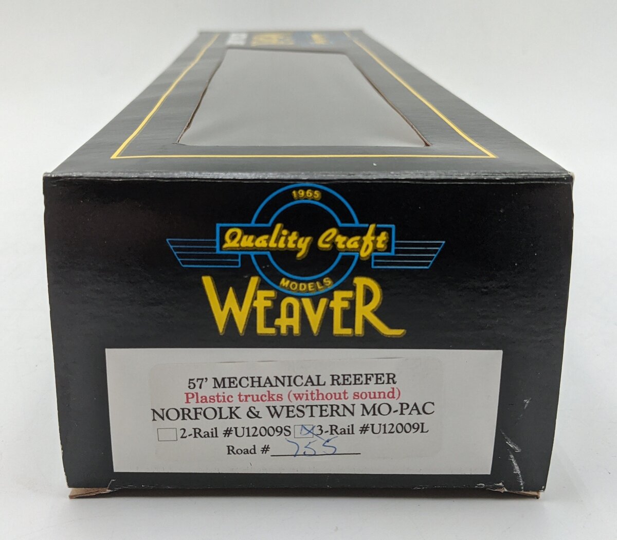 Weaver U12009L O Gauge Norfolk & Western 57' Mechanical Reefer Car #755 LN/Box