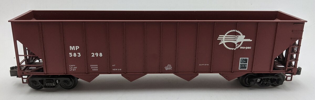 Weaver U4909L O Missouri Pacific 4-Bay High Side Hopper Car #583296 (3 Rail) LN/Box