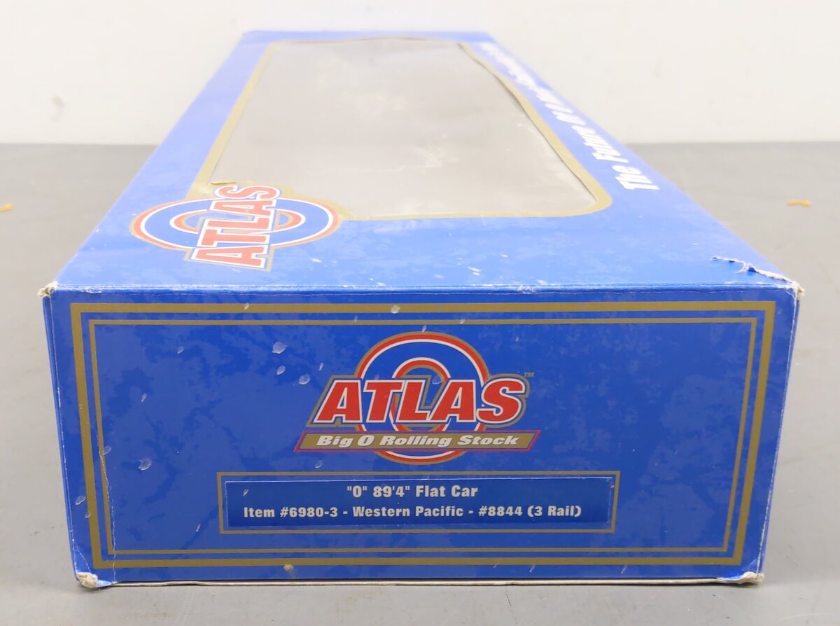 Atlas 6980-3 O Gauge 89' Western Pacific Flatcar No. 8844 EX/Box