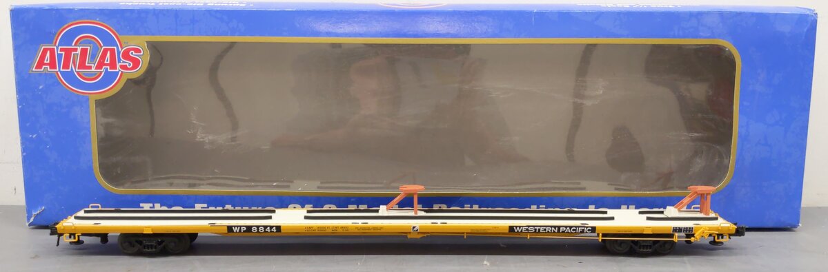 Atlas 6980-3 O Gauge 89' Western Pacific Flatcar No. 8844 EX/Box