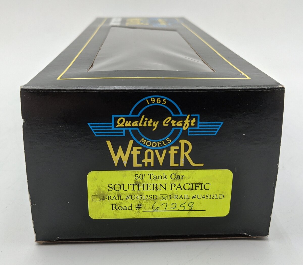 Weaver U4512LD O Scale Southern Pacific 50' Tank Car #67259 LN/Box