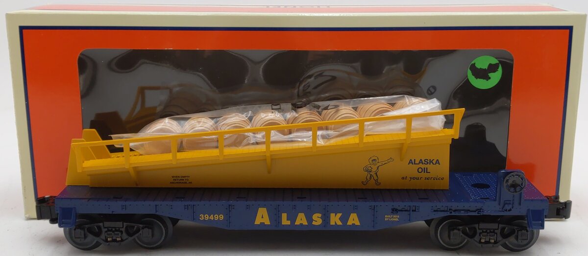 Lionel 6-39499 O Gauge Alaska Oil Barrel Ramp Car LN/Box