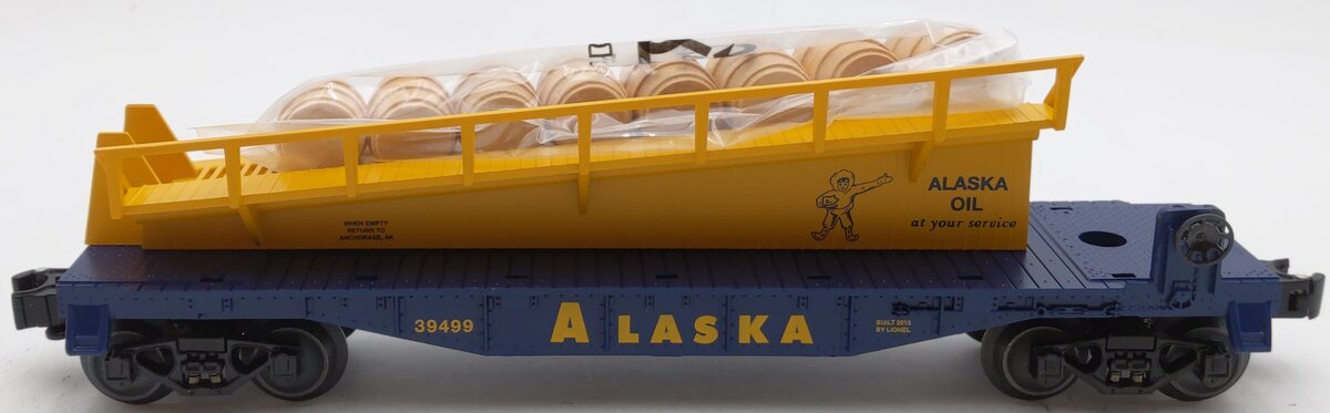 Lionel 6-39499 O Gauge Alaska Oil Barrel Ramp Car LN/Box