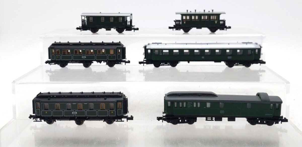 Trix & Other N Scale Assorted Passenger Cars [6] EX