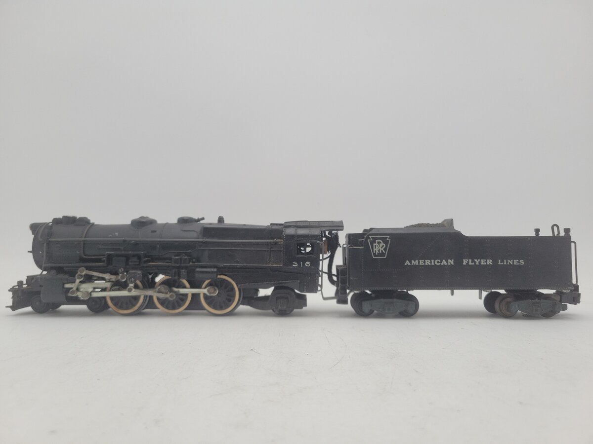American Flyer 316 Vintage S AFL/PRR 4-6-2 K5 Steam Locomotive & Tender VG