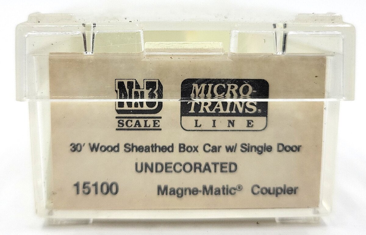 Micro-Trains 15100 Nn3 Undecorated 30' Wood Sheathed Single Door Boxcar LN/Box