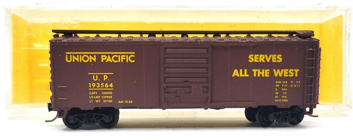 Atlas 3420 N Scale Union Pacific 40' Boxcar #193564 LN/Box