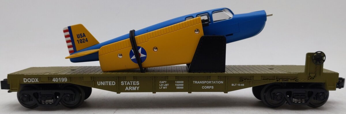MTH 30-76004 Army Flatcar w/Airplane EX/Box
