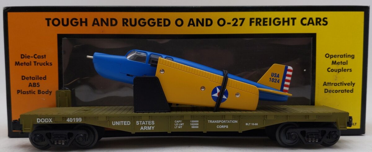 MTH 30-76004 Army Flatcar w/Airplane EX/Box