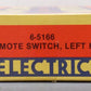 Lionel 6-5166 O72 Left Hand Remote Switch/Turnout EX/Box