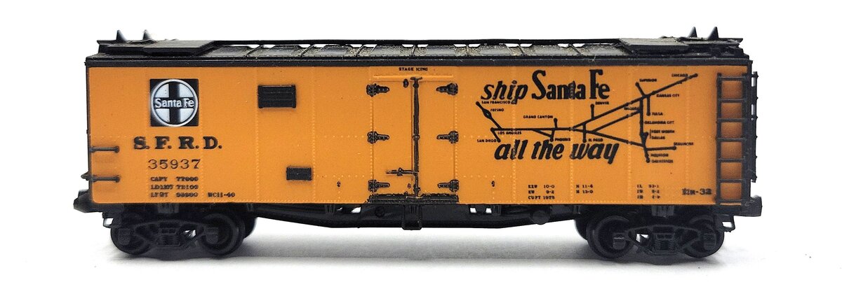 Tex-N-Rails 35937 N Scale ATSF "Ship Santa Fe" Boxcar #35937 LN/Box