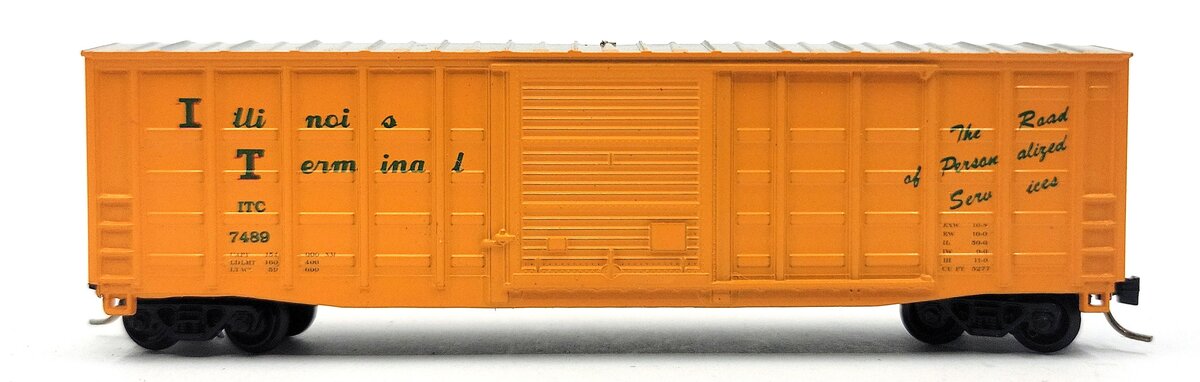 Roundhouse 8178 N Scale Illinois Terminal 50' P.S. Modern Waffle Box Car #7489 LN/Box