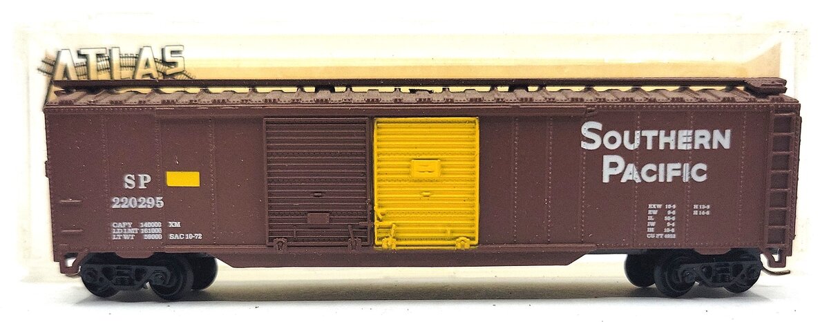 Atlas 3625 N Scale Southern Pacific 50' Double Door Boxcar #220295 LN/Box
